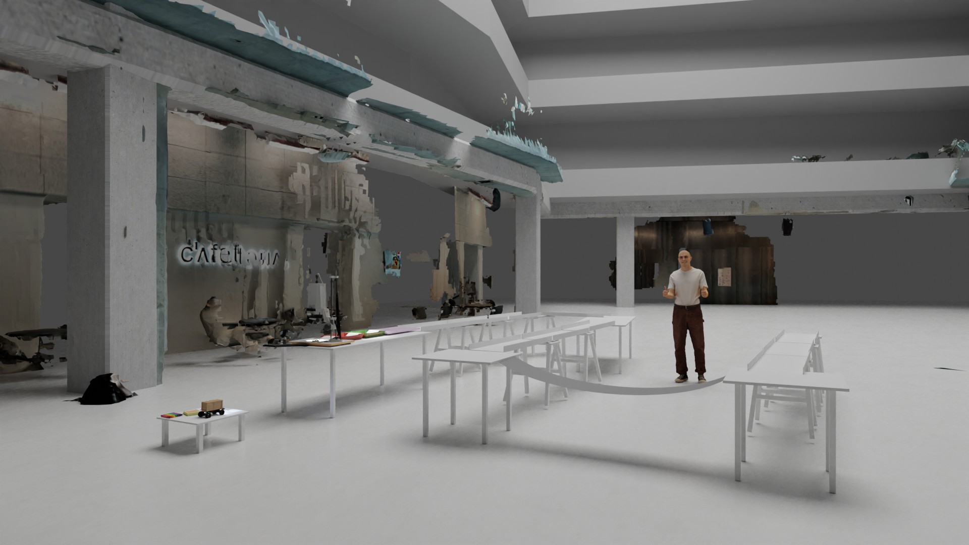 Rendered Preview of what the exhibition could look like